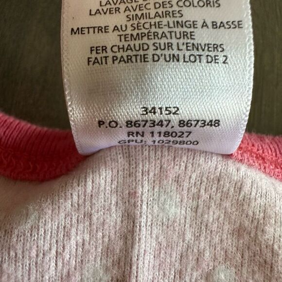 Mini Boden size 6 Pink Polka Dot Long John Pajama TOP ONLY - Picture 4 of 5